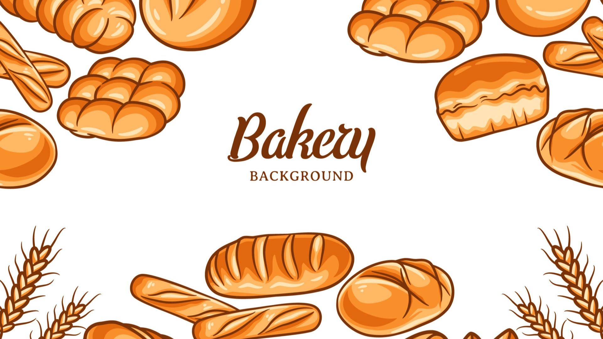 Bakery Background With Breads Wallpaper