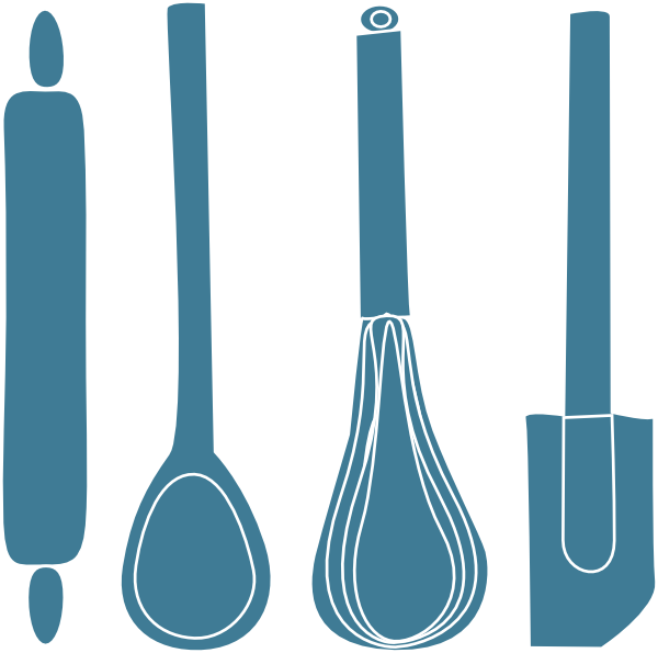 Bakery Tools Outline Vector PNG