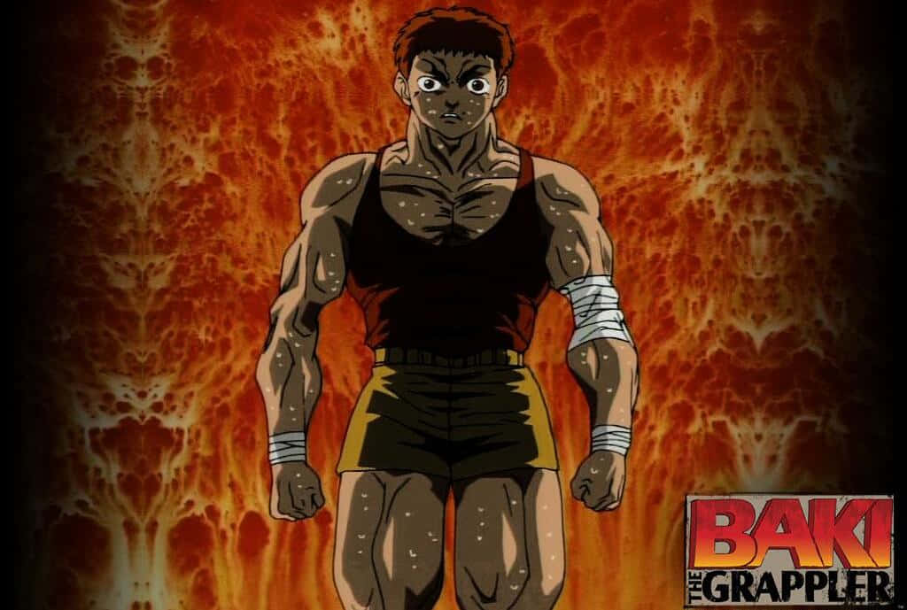 The undefeated Baki Hanma proving his strength and resilience.