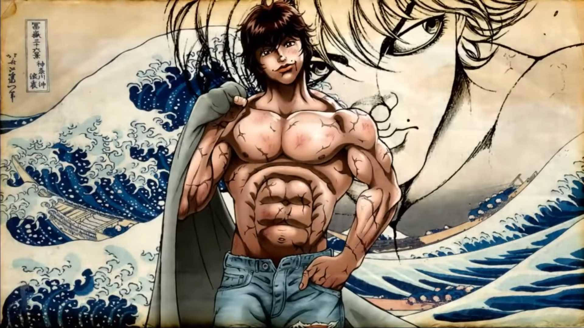 Baki HD Great Wave Off Kanagawa Wallpaper