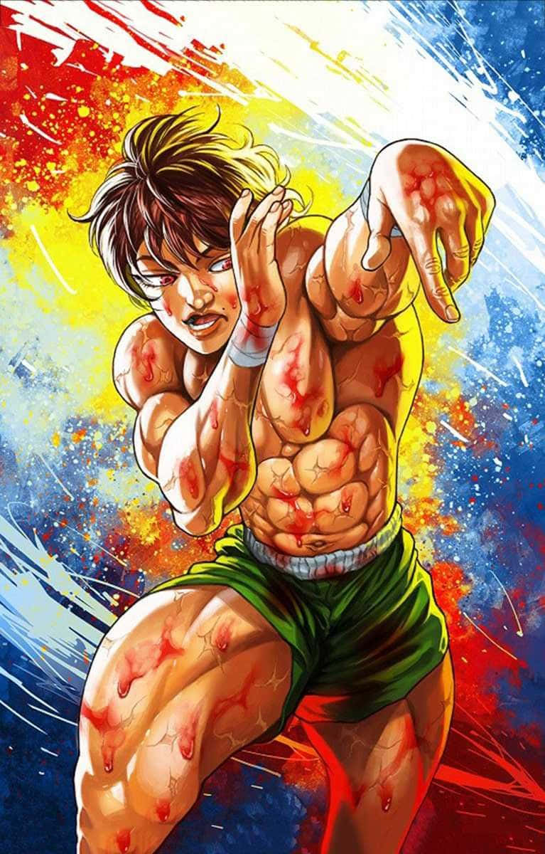 Baki The Grappler Dalam Aksi Wallpaper