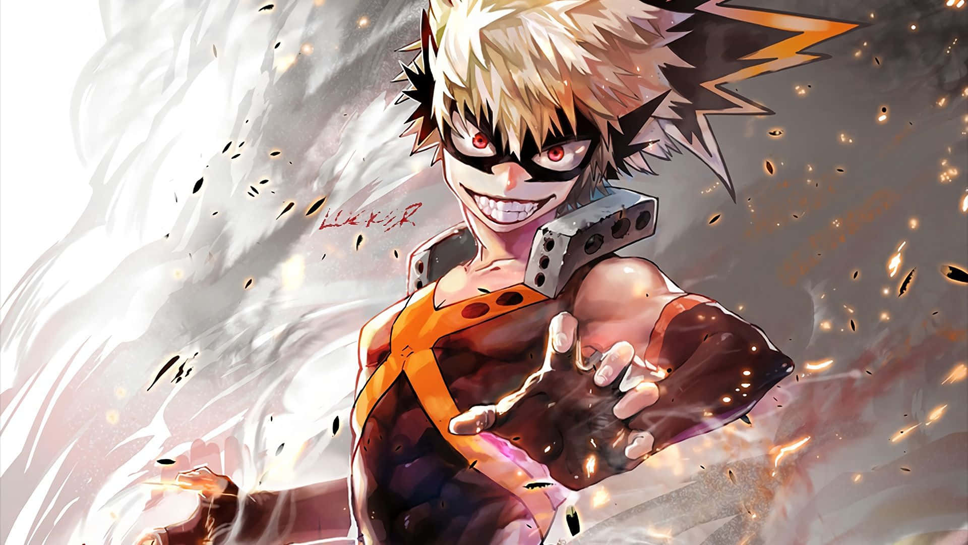 Bakugo unleashes his explosive power in a stunning visual