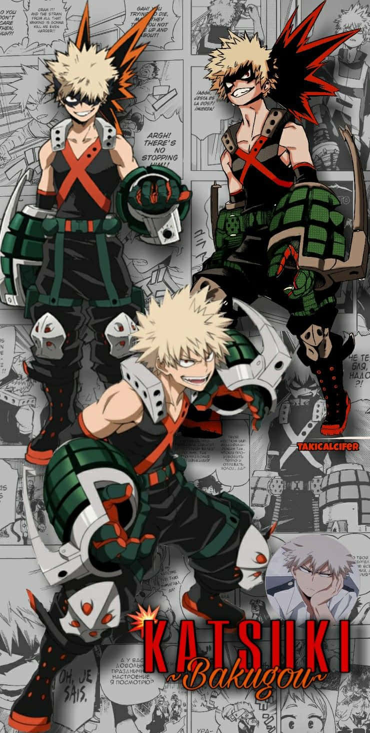 Stay updated with the latest technology with the Bakugo Phone! Wallpaper