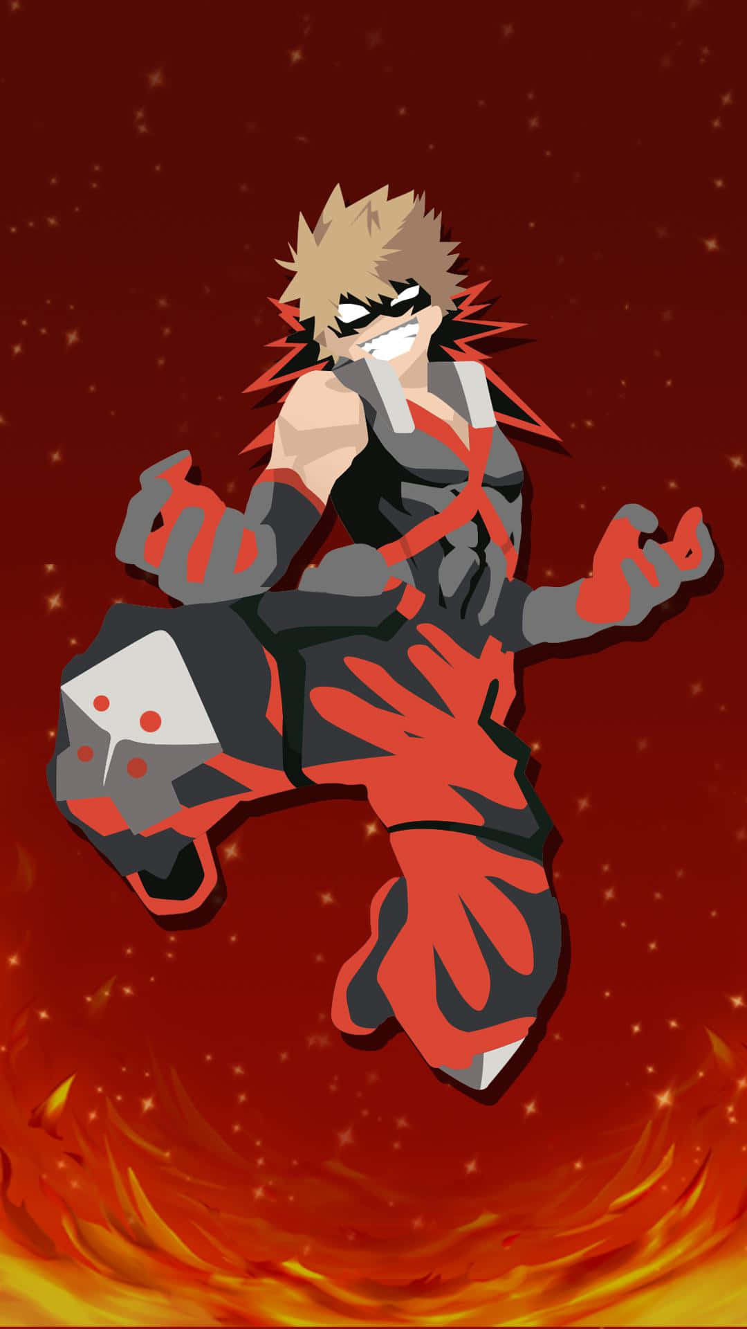 A Character In A Red Outfit Jumping In The Air Wallpaper