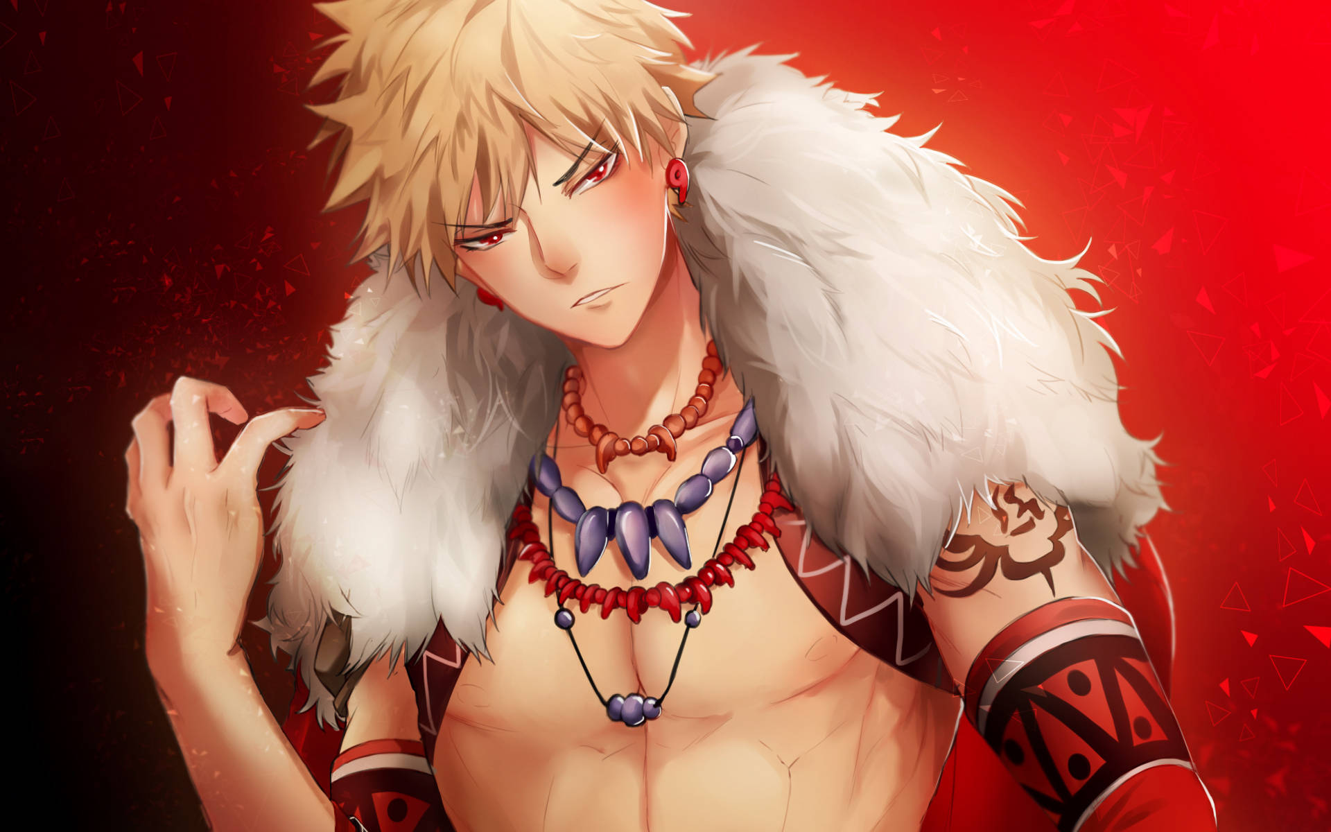Bakugo Red Tribal Outfit