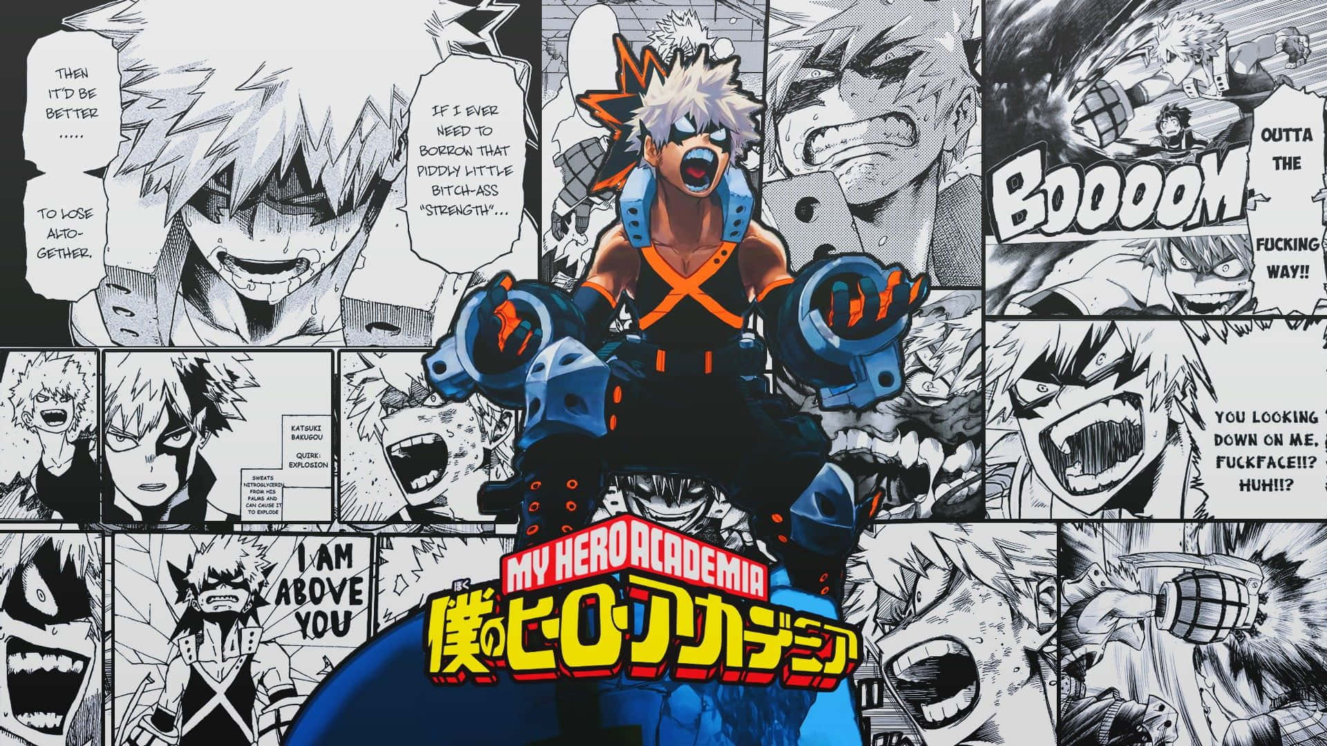 Bakugou Aesthetic Desktop Manga Panels Wallpaper