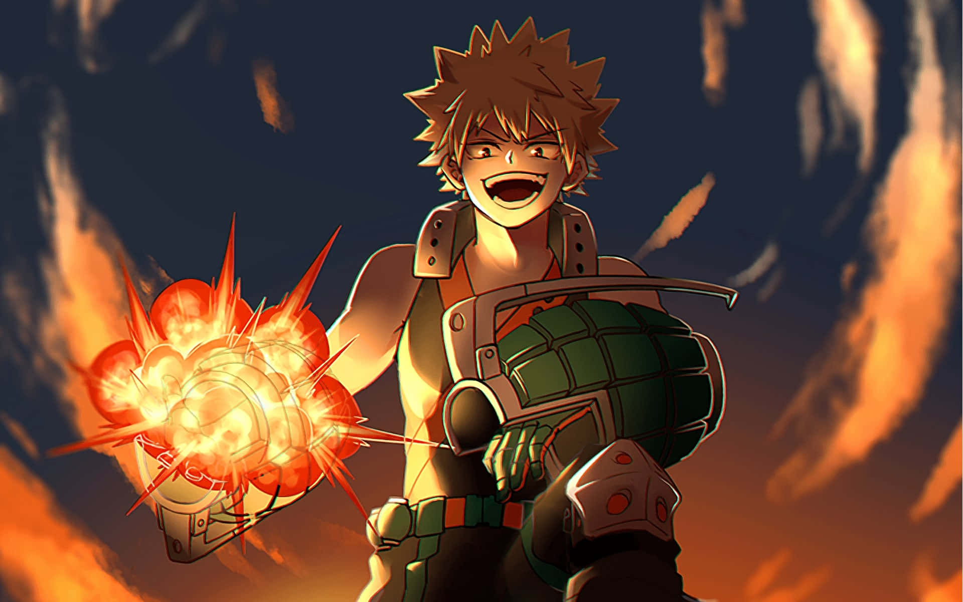 Show Off Your Love for Bakugou with a Aesthetic Desktop Background Wallpaper