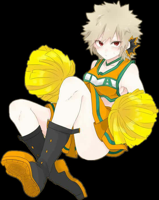 Bakugou Cheerleader Version Art PNG