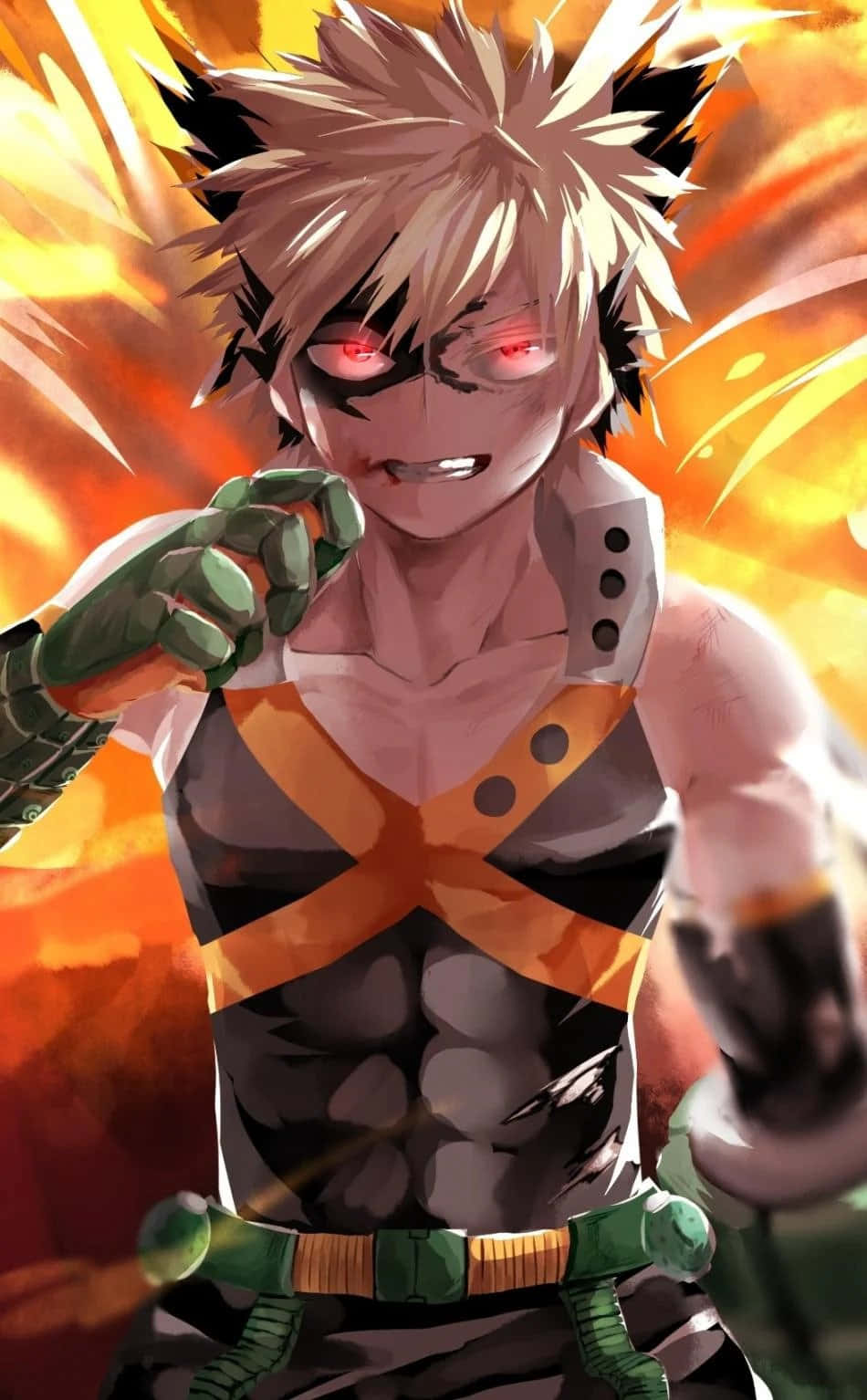 "Sparking a Rage: Bakugou Unleashes the Power of His Quirk"