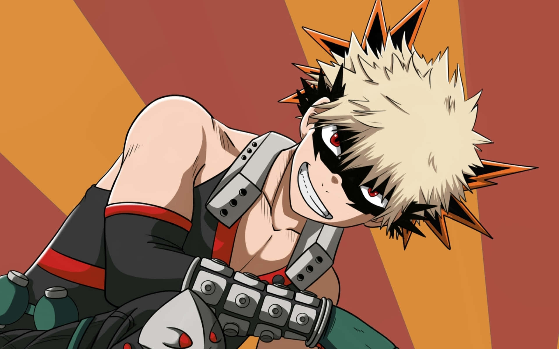 Katsuki Bakugou stands victorious against his opponents