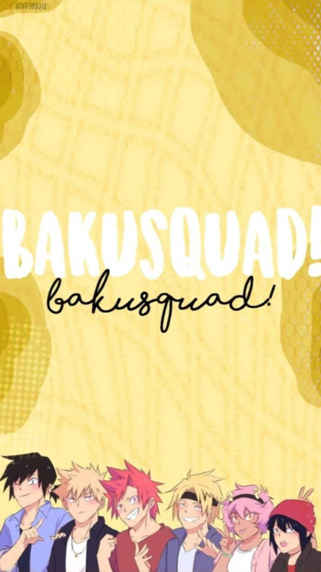 Bakusquad Yellow Art Wallpaper