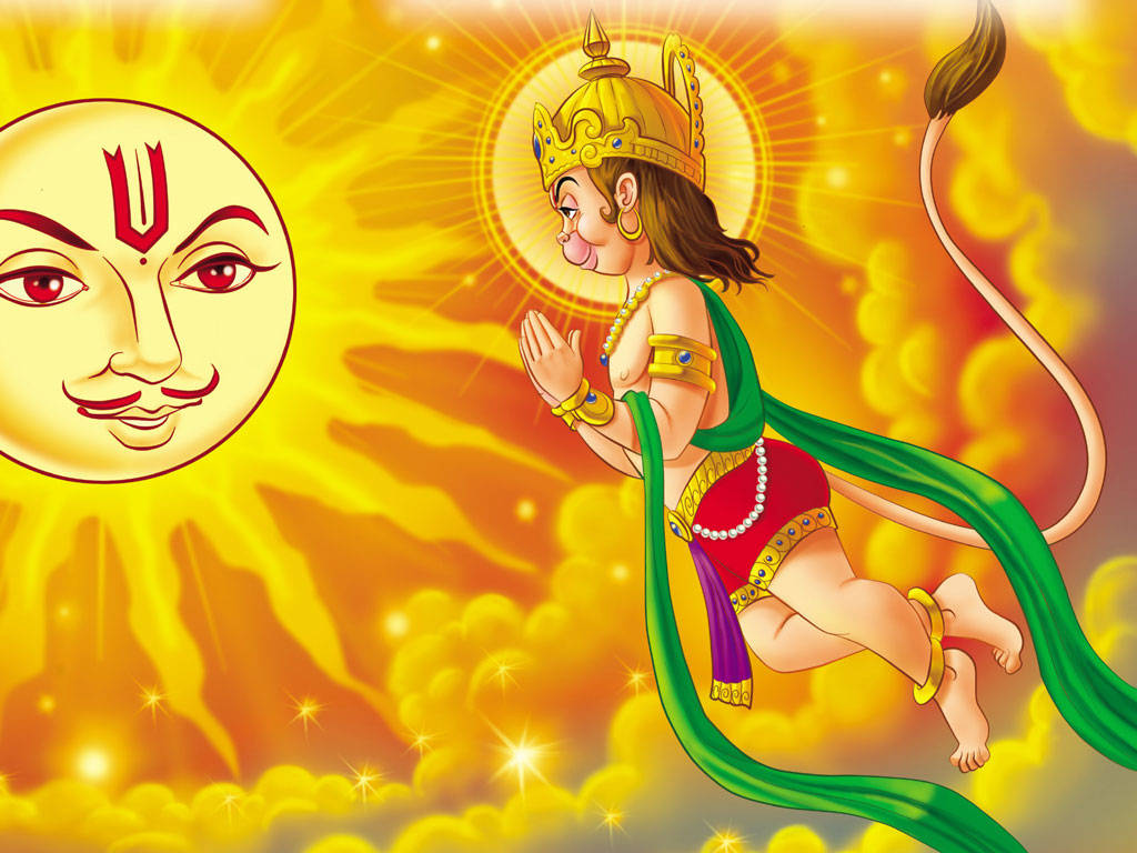 Download Bal Hanuman And The Sun Wallpaper | Wallpapers.com