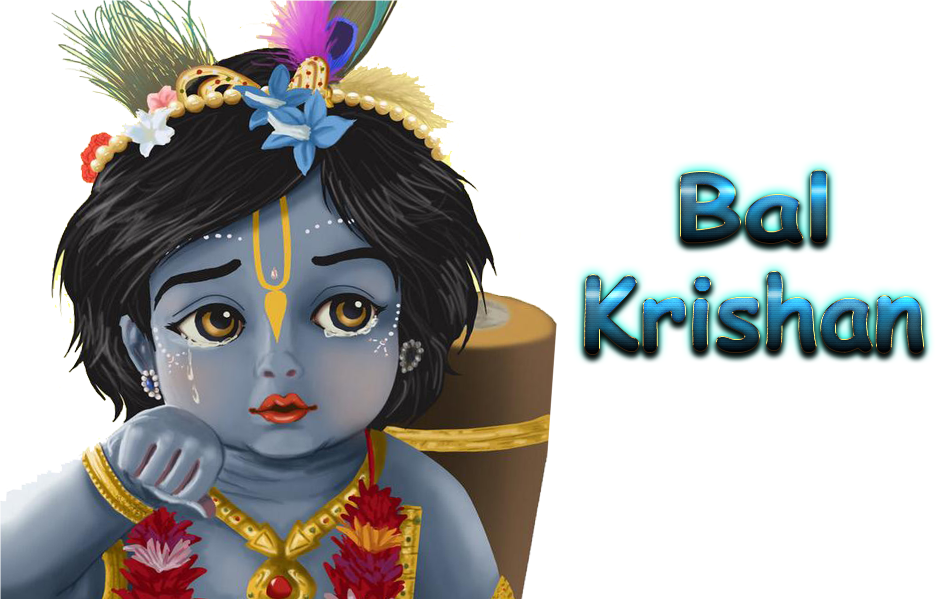 Bal Krishna Tears Illustration.png PNG