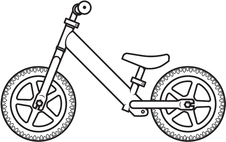 Balance Bike Outline Graphic PNG
