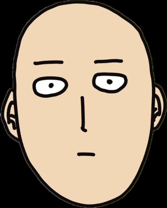 Bald Anime Character Portrait PNG