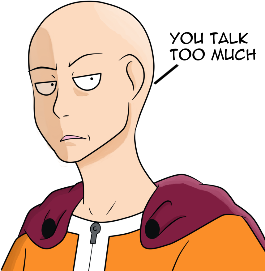 Bald Anime Character Speech Bubble PNG
