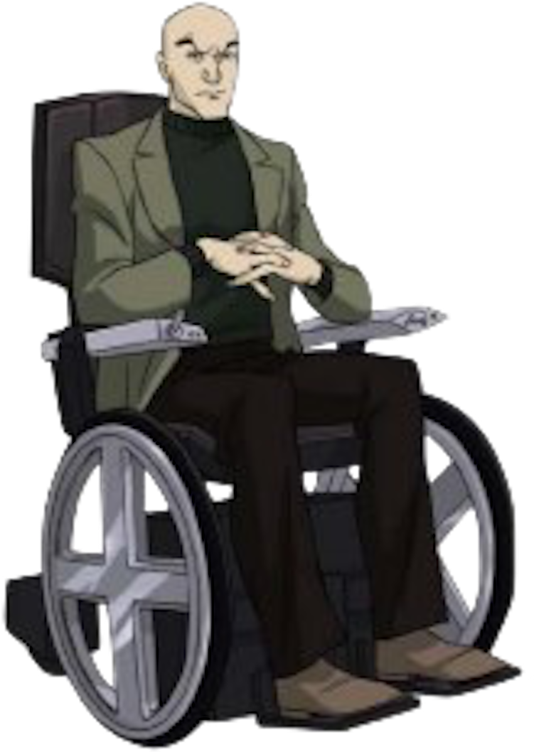 Bald Anime Characterin Wheelchair PNG