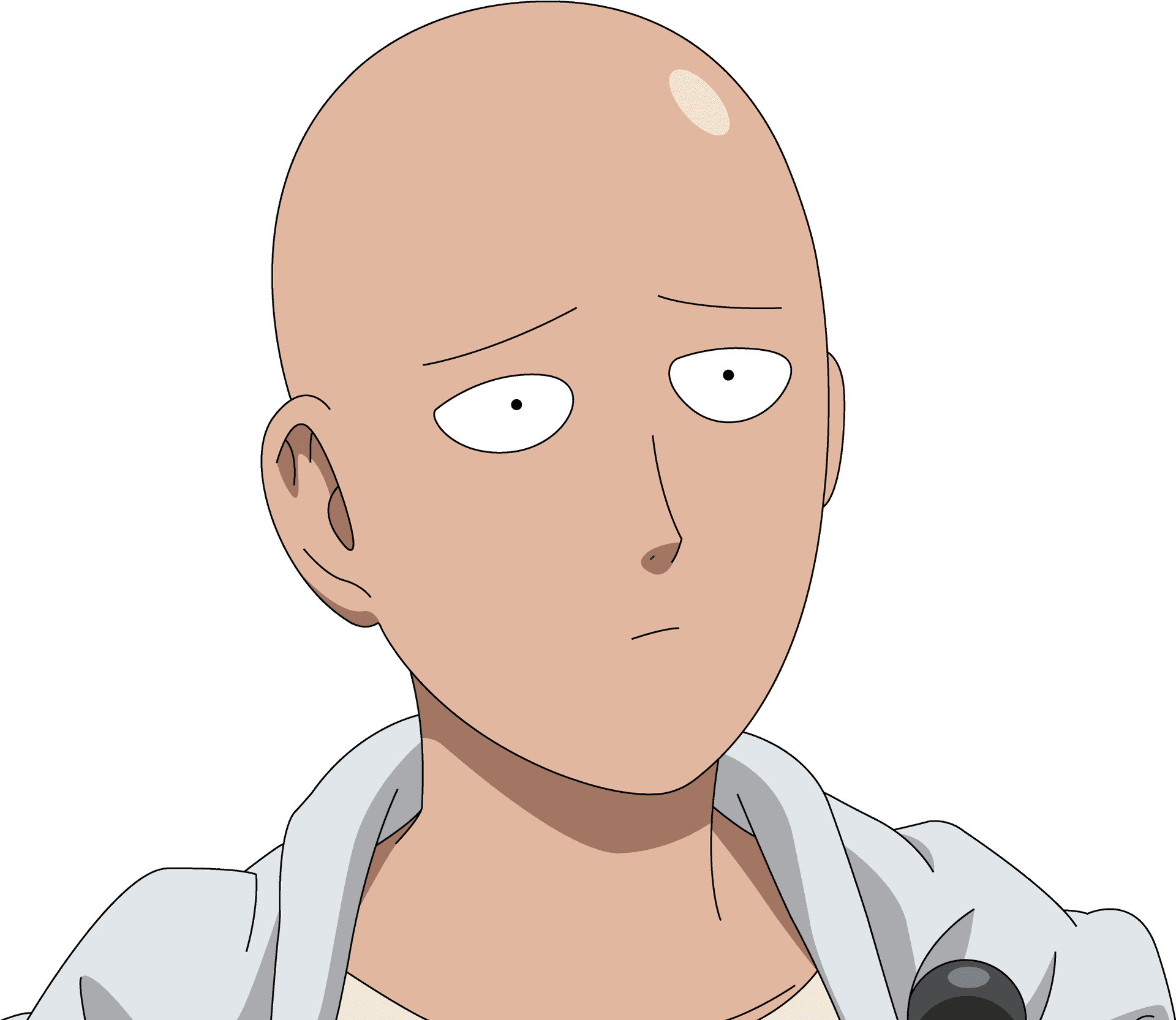 Bald Anime Hero Expression PNG