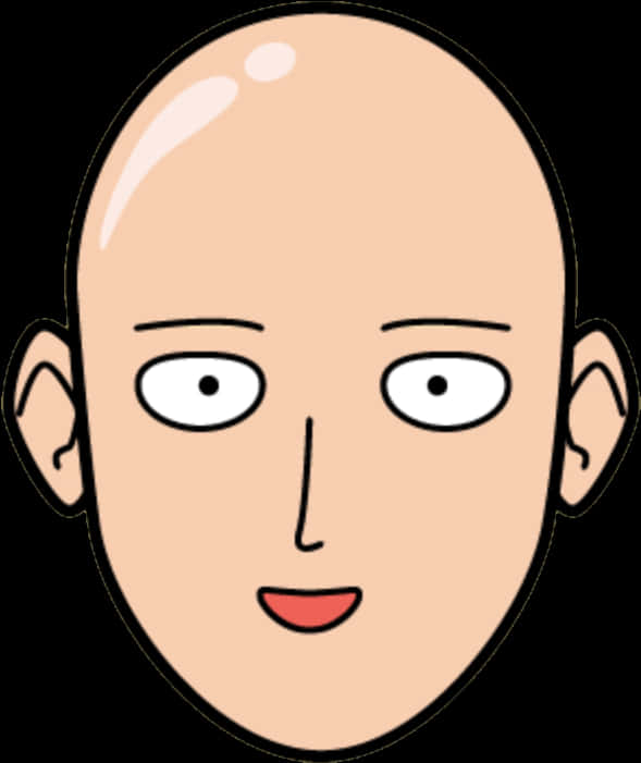 Bald Cartoon Character Head PNG