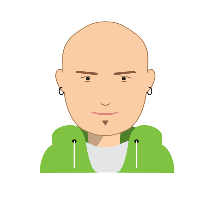 Bald Cartoon Man Emoji PNG