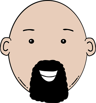 Bald Cartoon Manwith Beard PNG