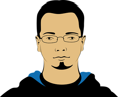 Bald_ Man_with_ Glasses_ Vector_ Portrait PNG