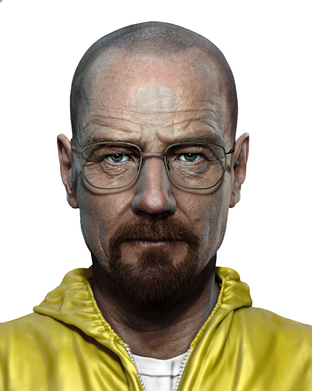 Bald Man Yellow Jacket PNG