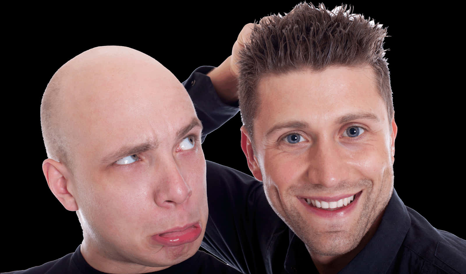 Bald_vs_ Full_ Hair_ Comparison PNG