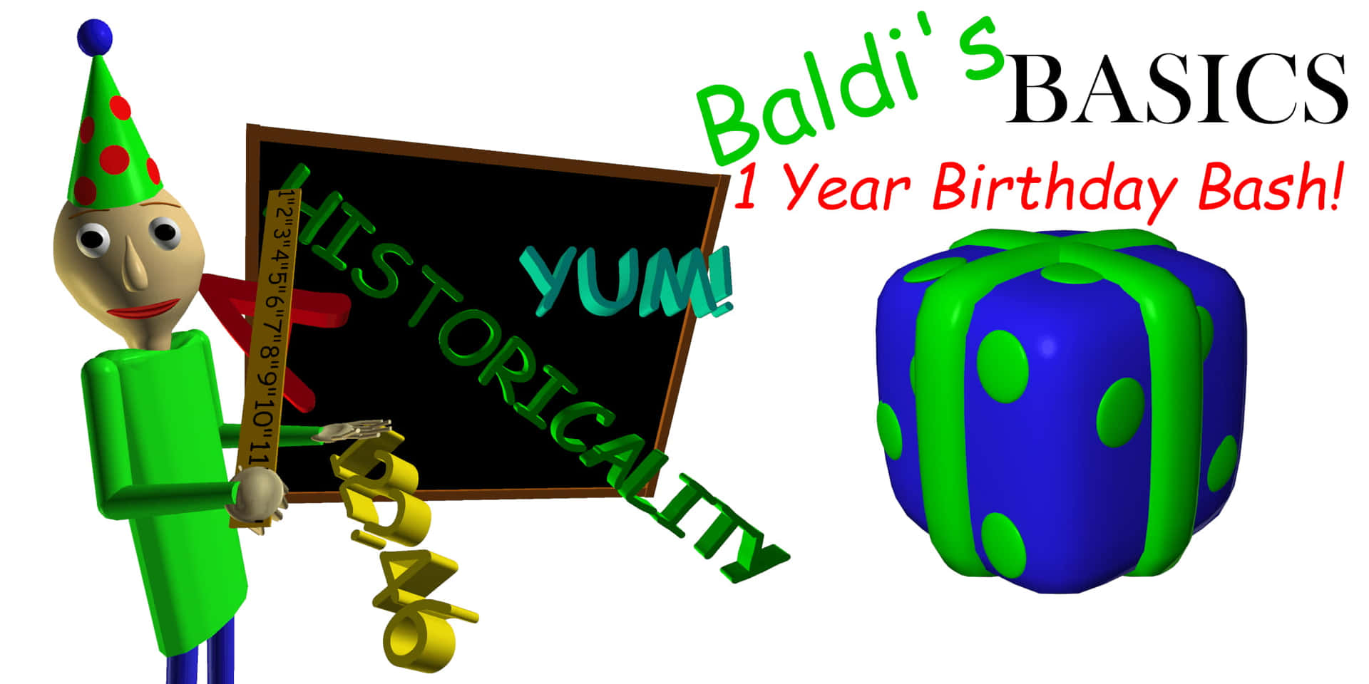 Baldi's 1 Year Birthday Bash Wallpaper