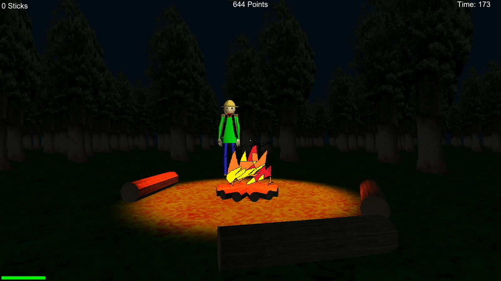 Baldi Standing By The Campfire Wallpaper
