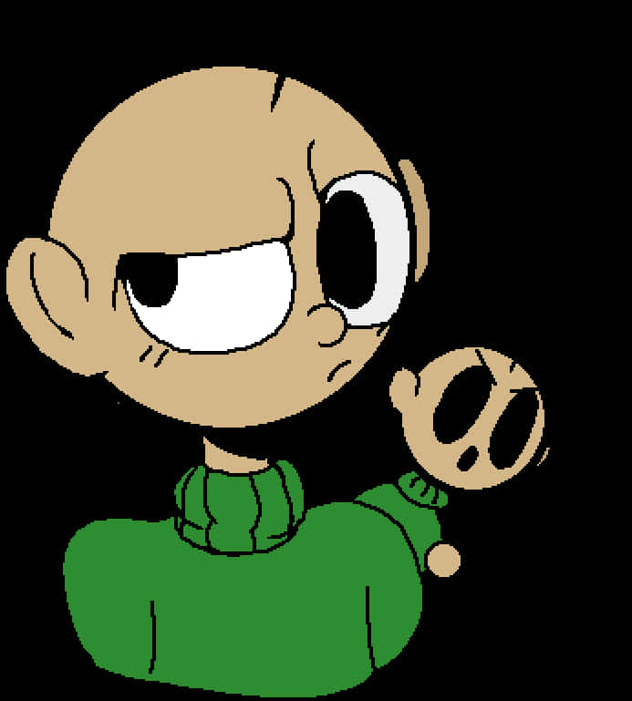 Baldi Cartoon Character Skeptical Look PNG