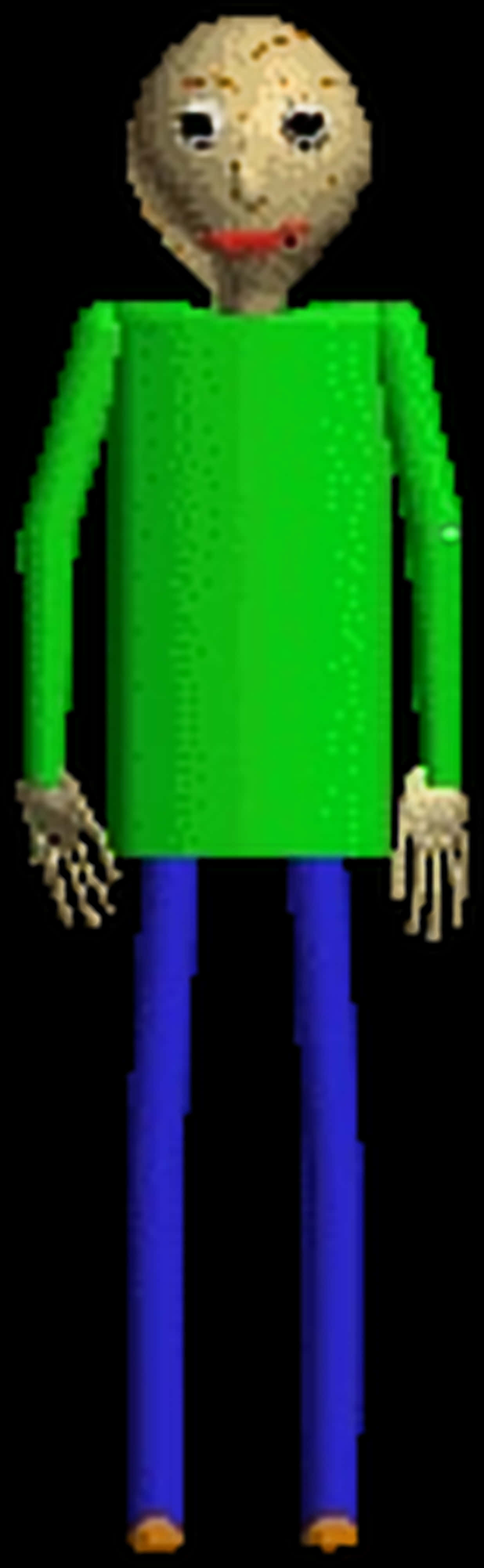 Baldi Game Character Standing PNG
