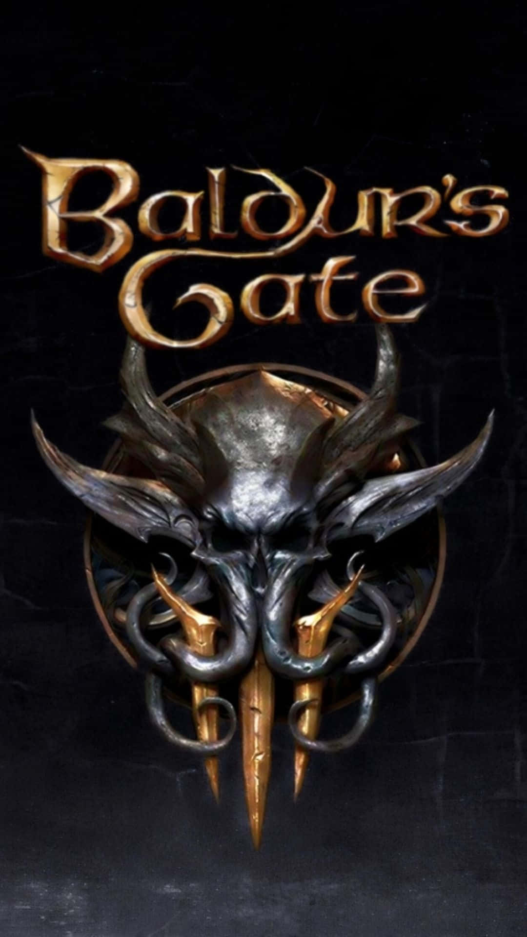 Baldurs Gate Logoand Mask Wallpaper
