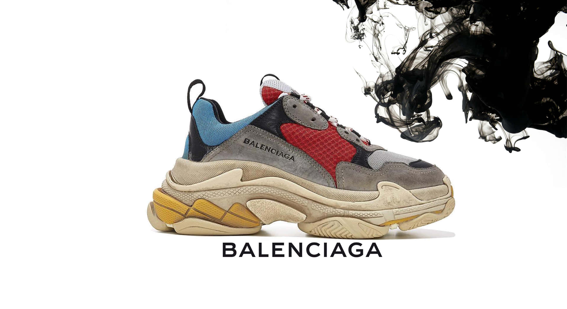 Balenciaga Sneakers With A Black Background