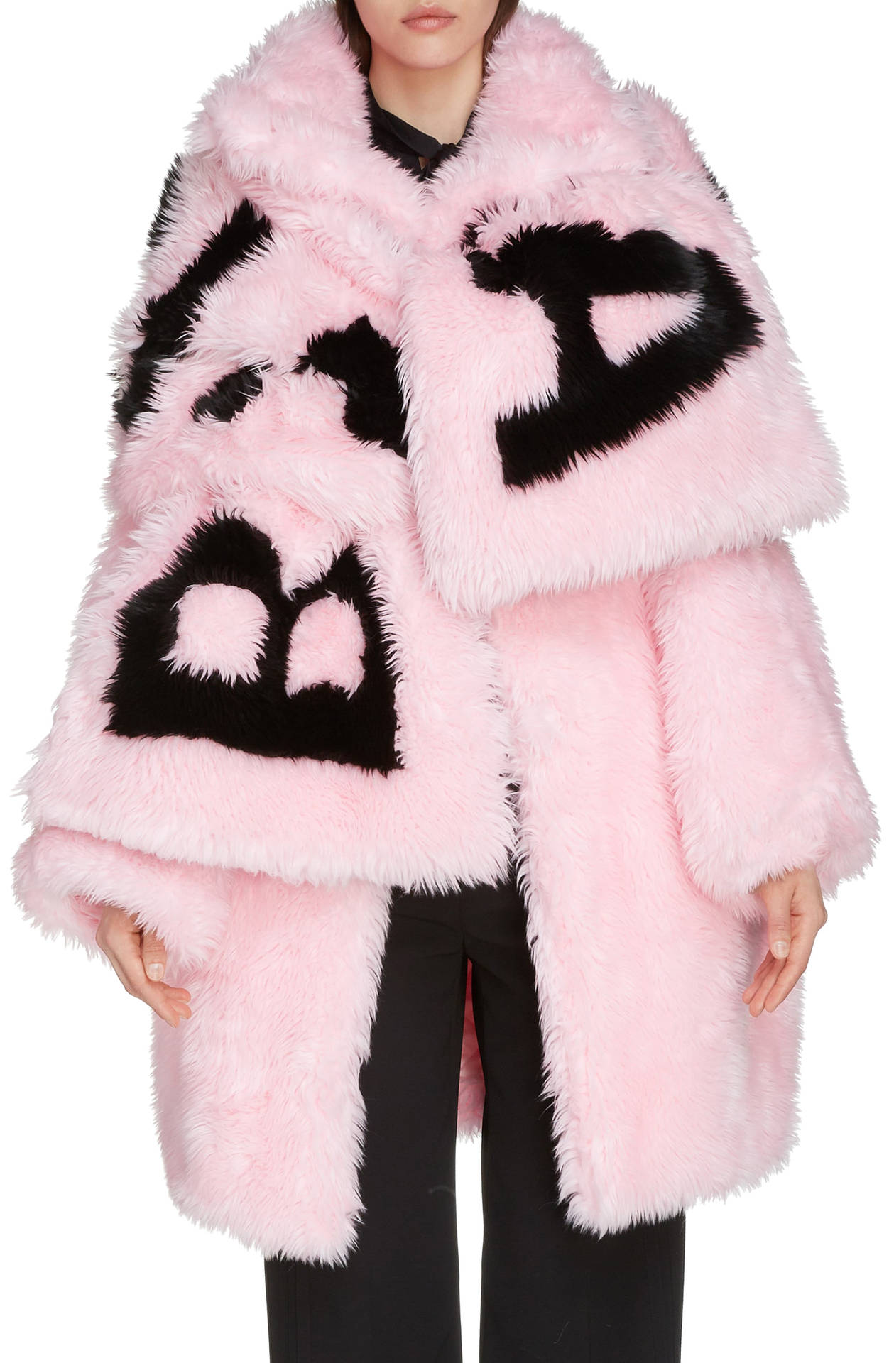Balenciaga Pink Fur Coat Wallpaper