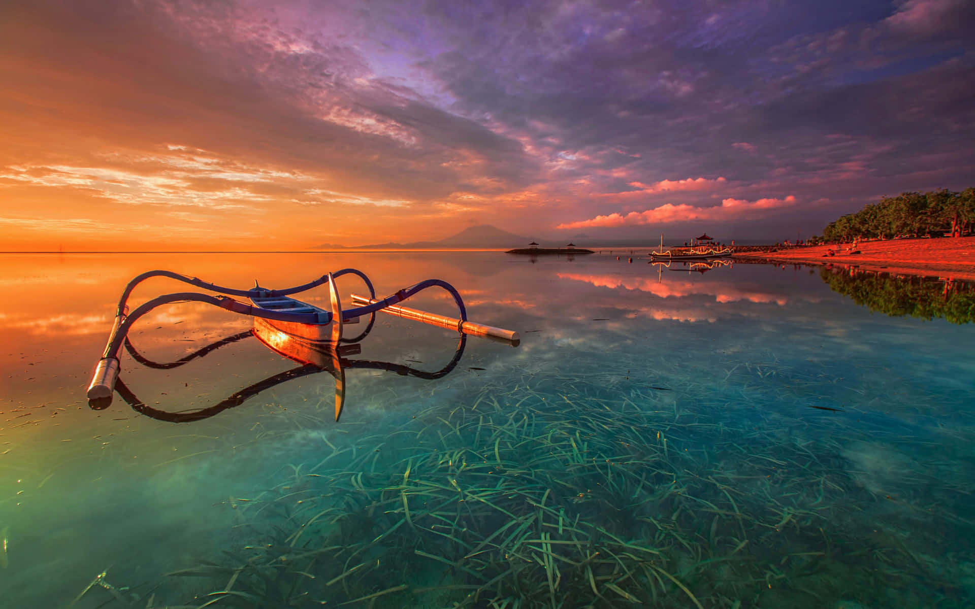 A breathtaking view of Bali's lush landscapes and crystal clear water