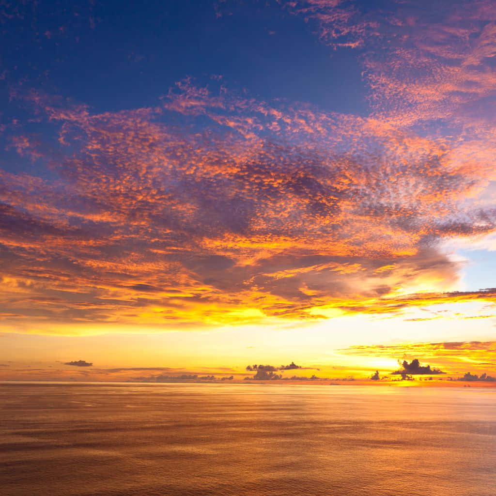 Stunning Sunset at Bali Beach Wallpaper