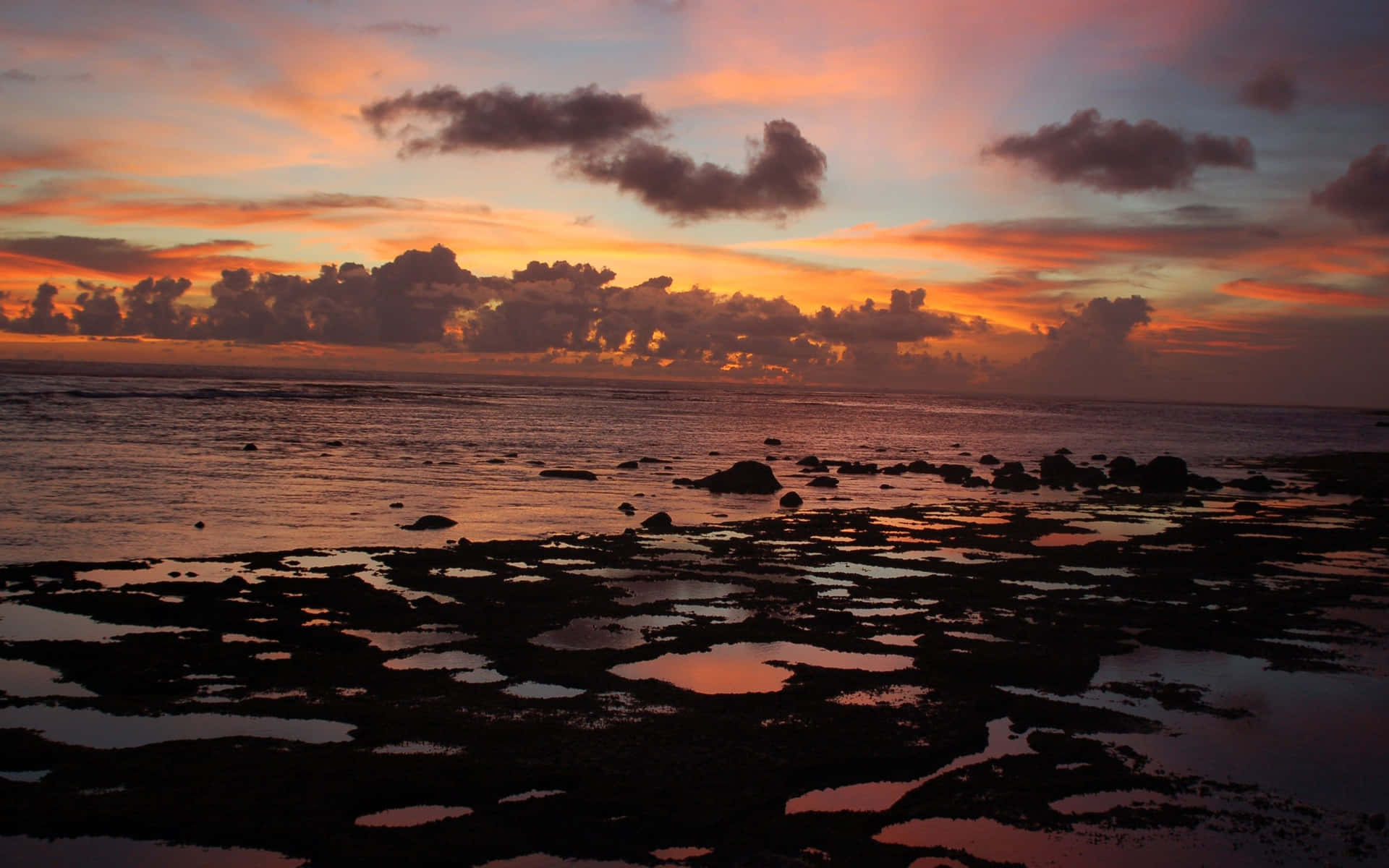 Stunning Sunrise at Bali Beach Wallpaper