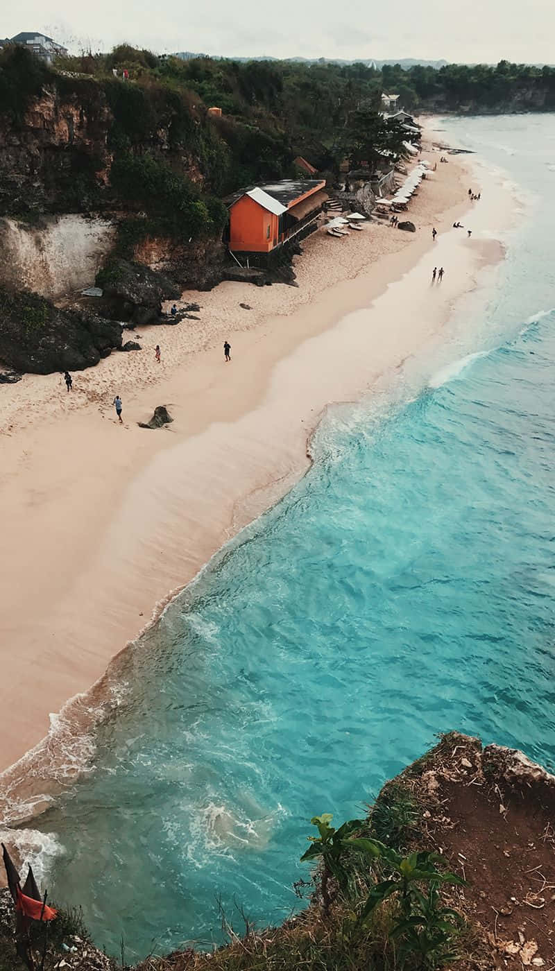 Adembenemend Bali Beach Op Een Zonnige Dag Achtergrond