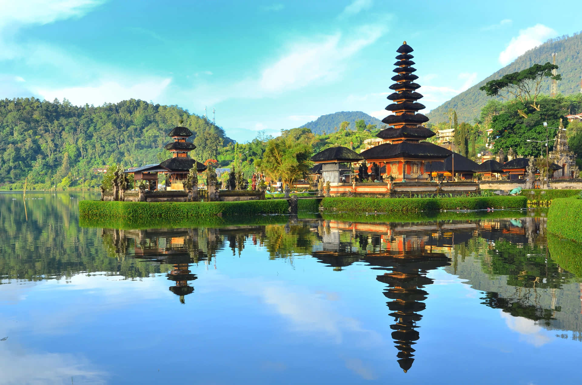Majestätiskaberg I Bali, Indonesien