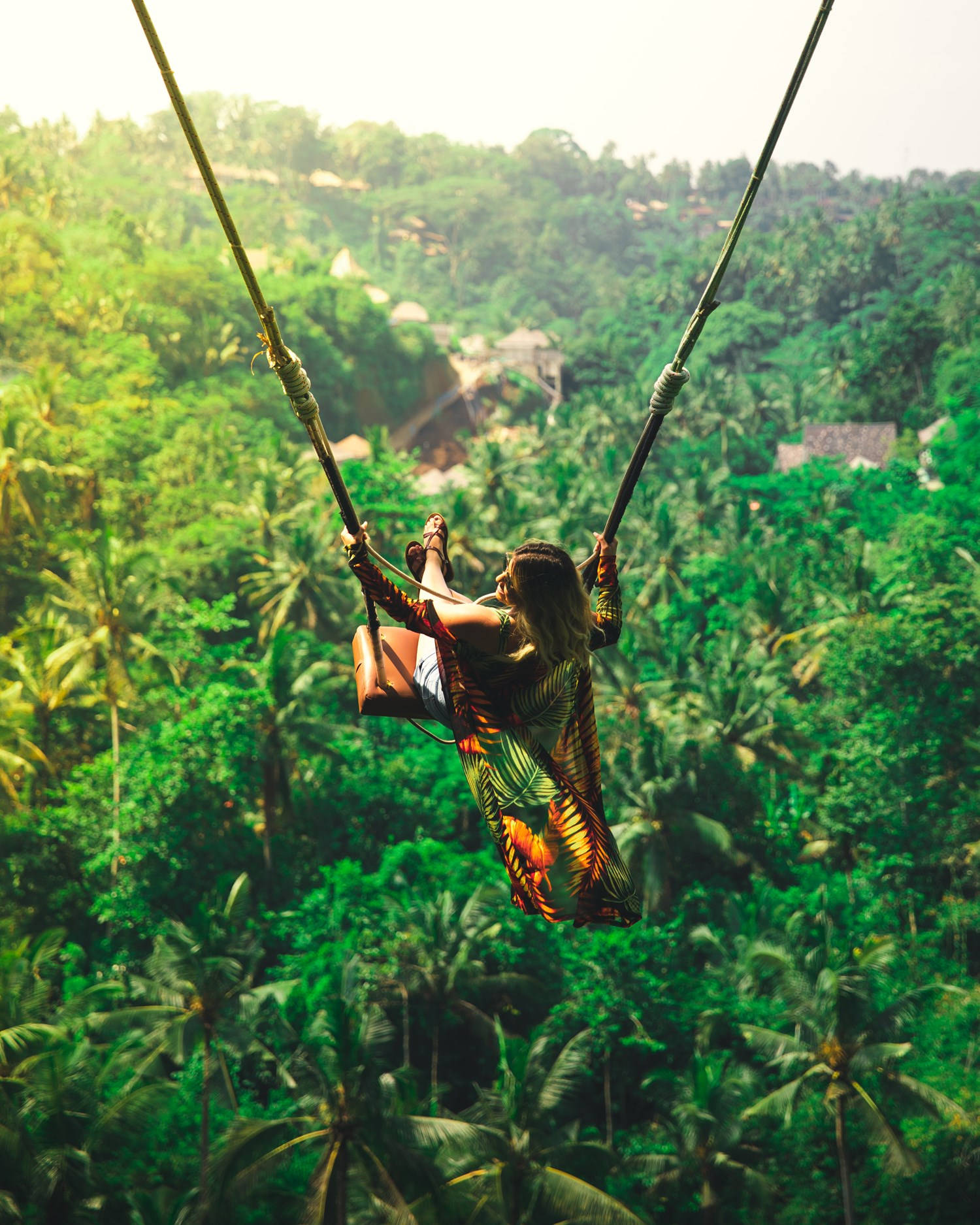 Bali Swing Indonesia Tourist Attraction Background