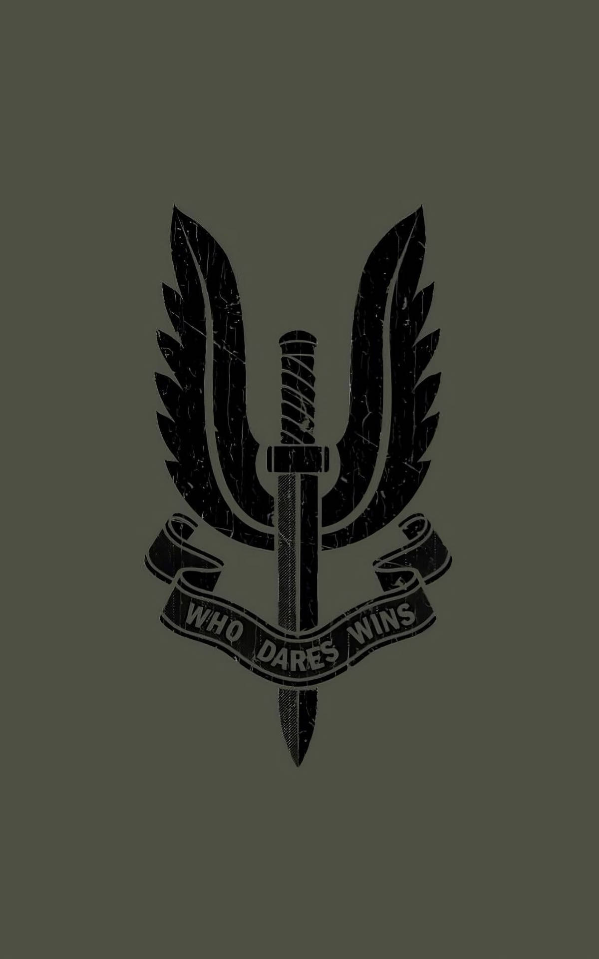 Honoring Bravery: The Emblem of Sacrifice - Balidan Badge on an Army Green Background Wallpaper