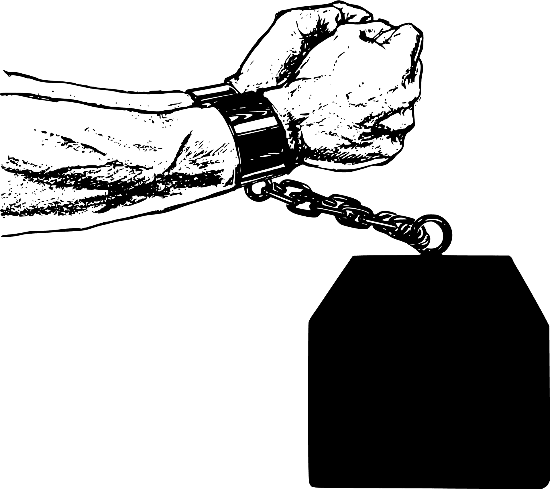 Balland Chain Shackled Fist PNG