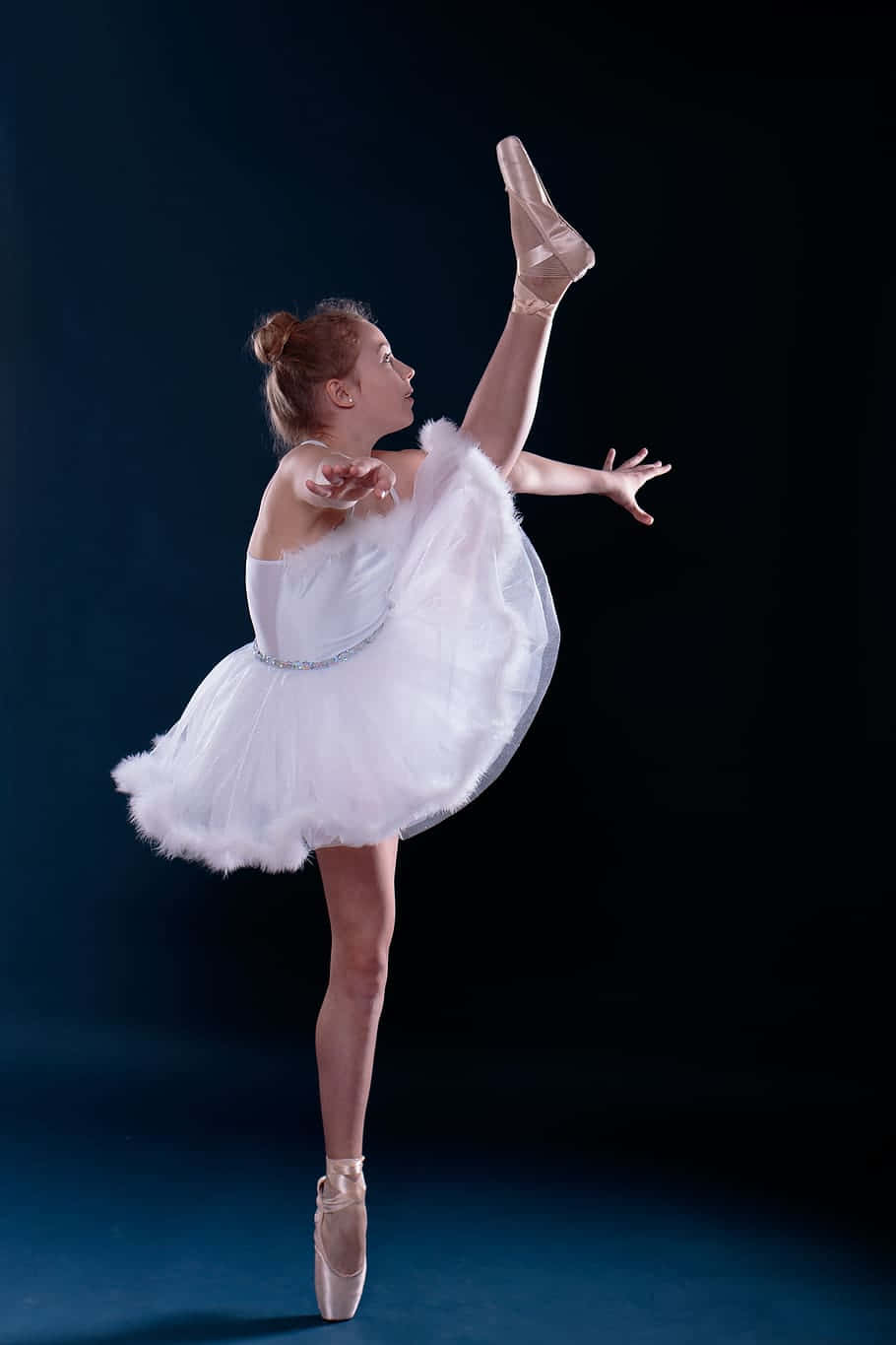 Ballerina Dancer High Kick Photography Wallpaper