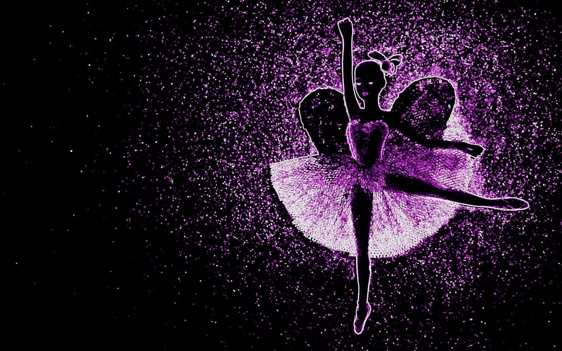 Ballerina Dancer Purple Angel Digital Art Wallpaper