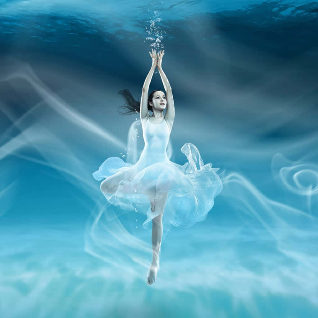 Ballerina Dancer Underwater Digital Art Wallpaper