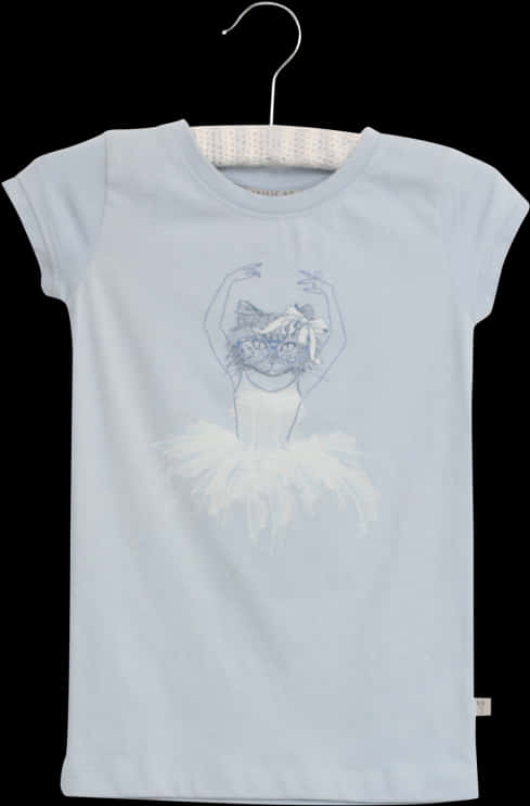 Ballerina Kitten Girls T Shirt PNG