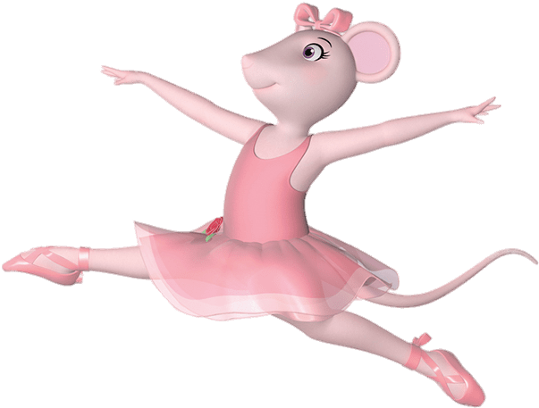 Ballerina Mouse Cartoon Character PNG