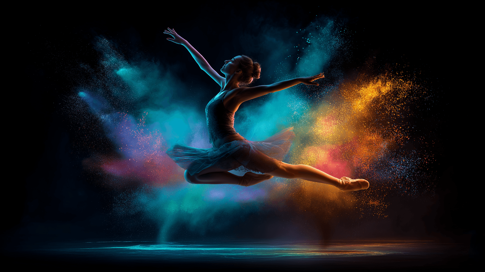 Ballerina Paint Explosion Wallpaper