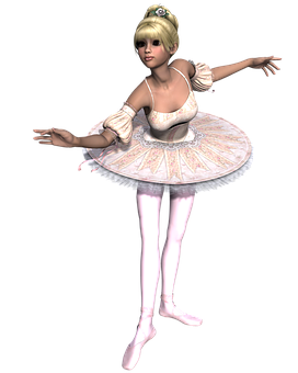 Ballerina3 D Model Pose PNG